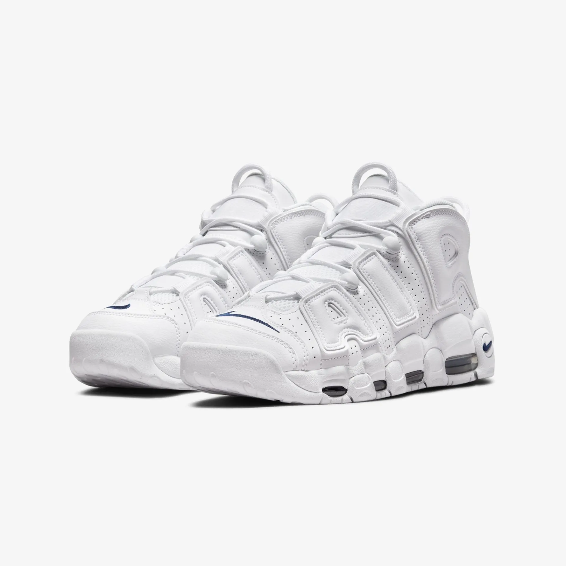 Nike | AIR MORE UPTEMPO 96  { WHITE / MIDNIGHT NAVY