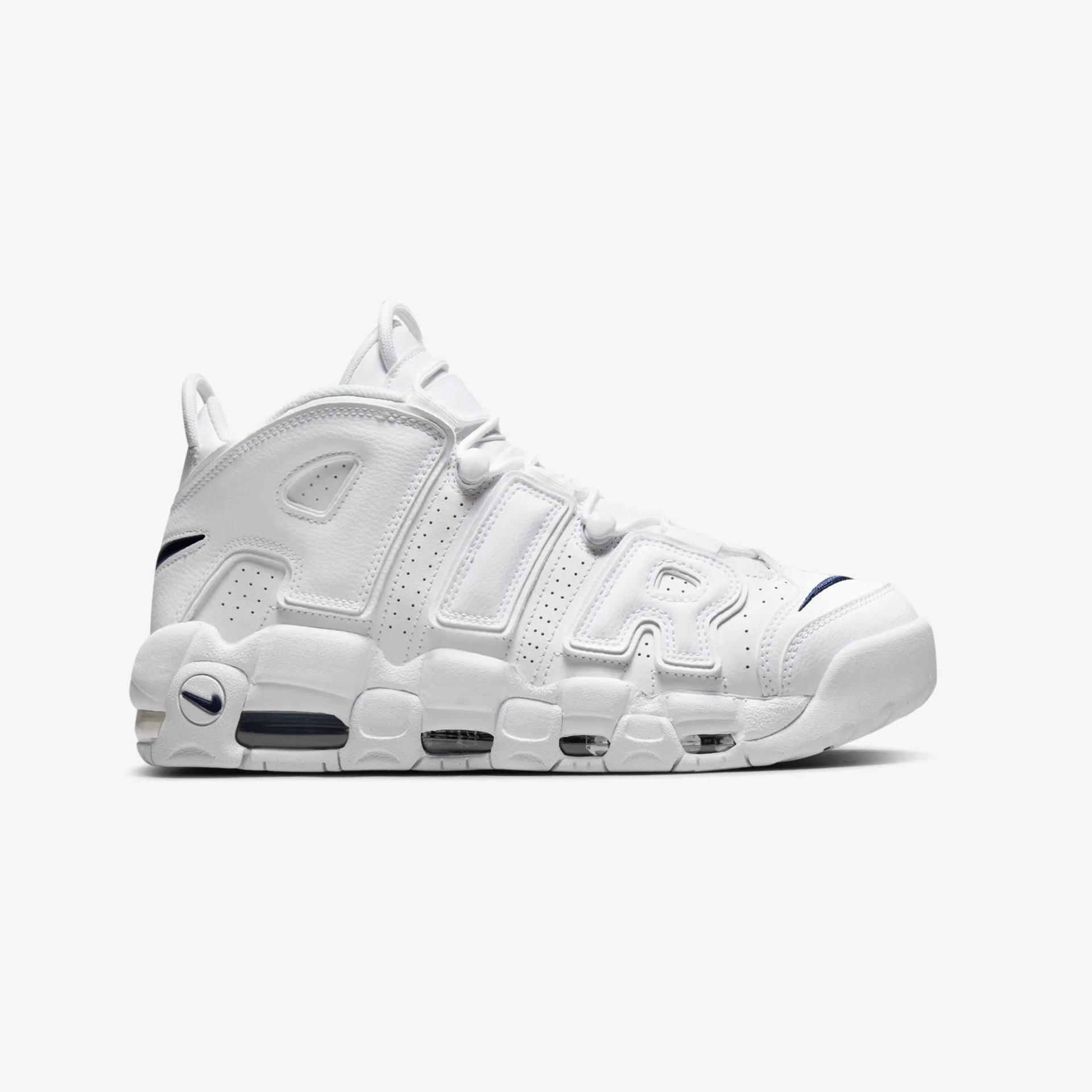 Nike | AIR MORE UPTEMPO 96  { WHITE / MIDNIGHT NAVY