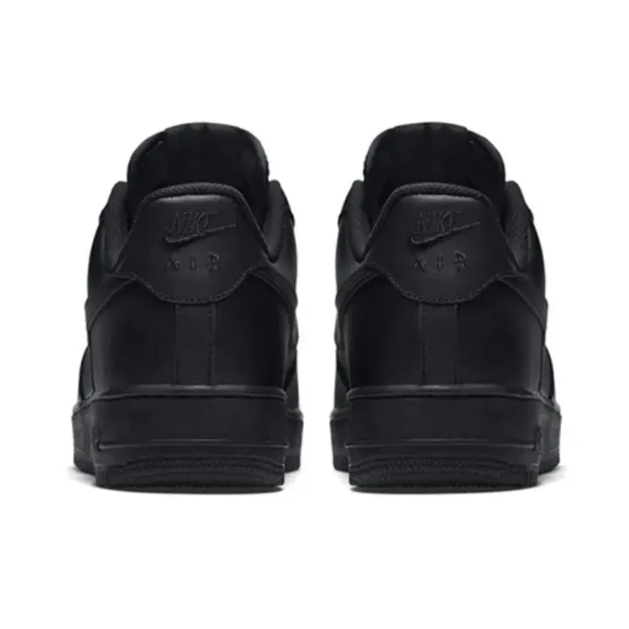 Nike Black White Air Force One Comfortable and versatile non-slip wear-resistant low-top Board Shoes