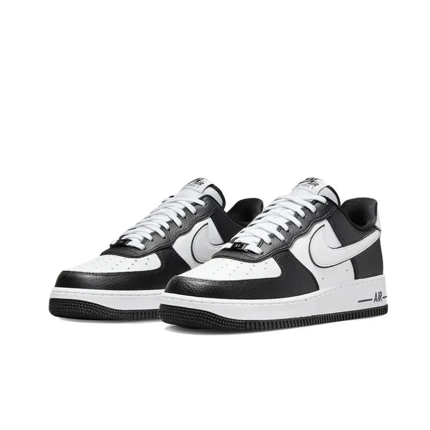 Nike Black White Air Force One Comfortable and versatile non-slip wear-resistant low-top Board Shoes