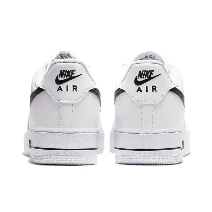 Nike Black White Air Force One Comfortable and versatile non-slip wear-resistant low-top Board Shoes