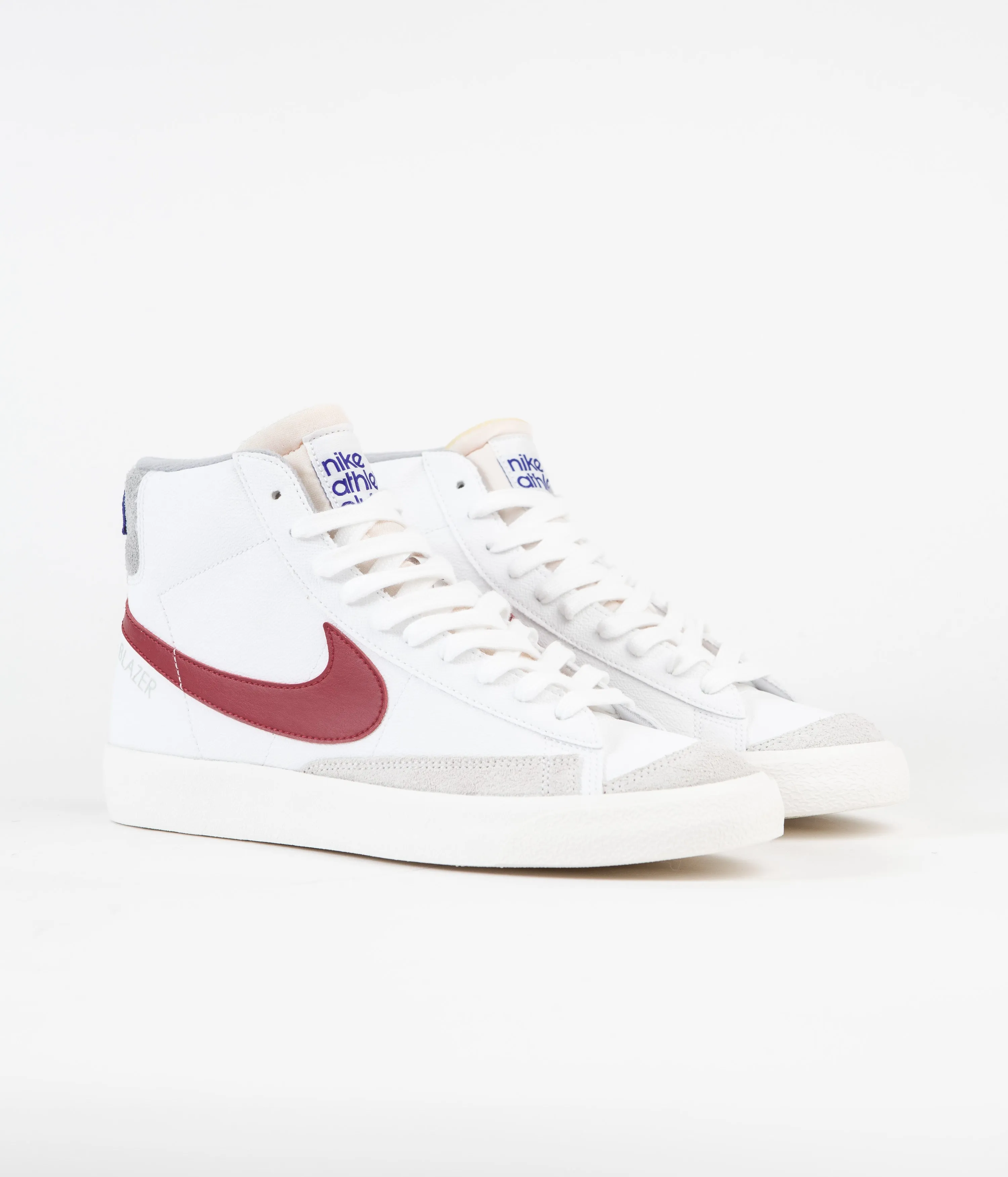 Nike Blazer Mid '77 Shoes - White / Gym Red - Light Smoke Grey - Phantom