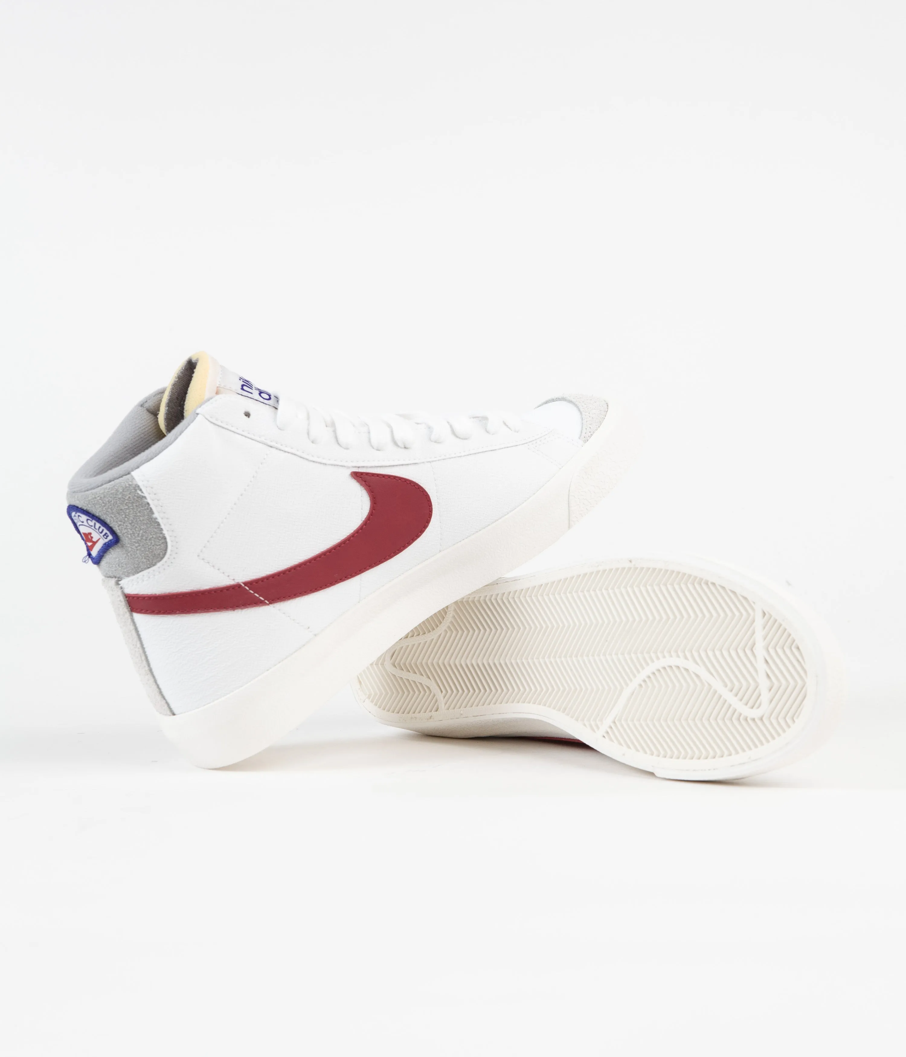 Nike Blazer Mid '77 Shoes - White / Gym Red - Light Smoke Grey - Phantom