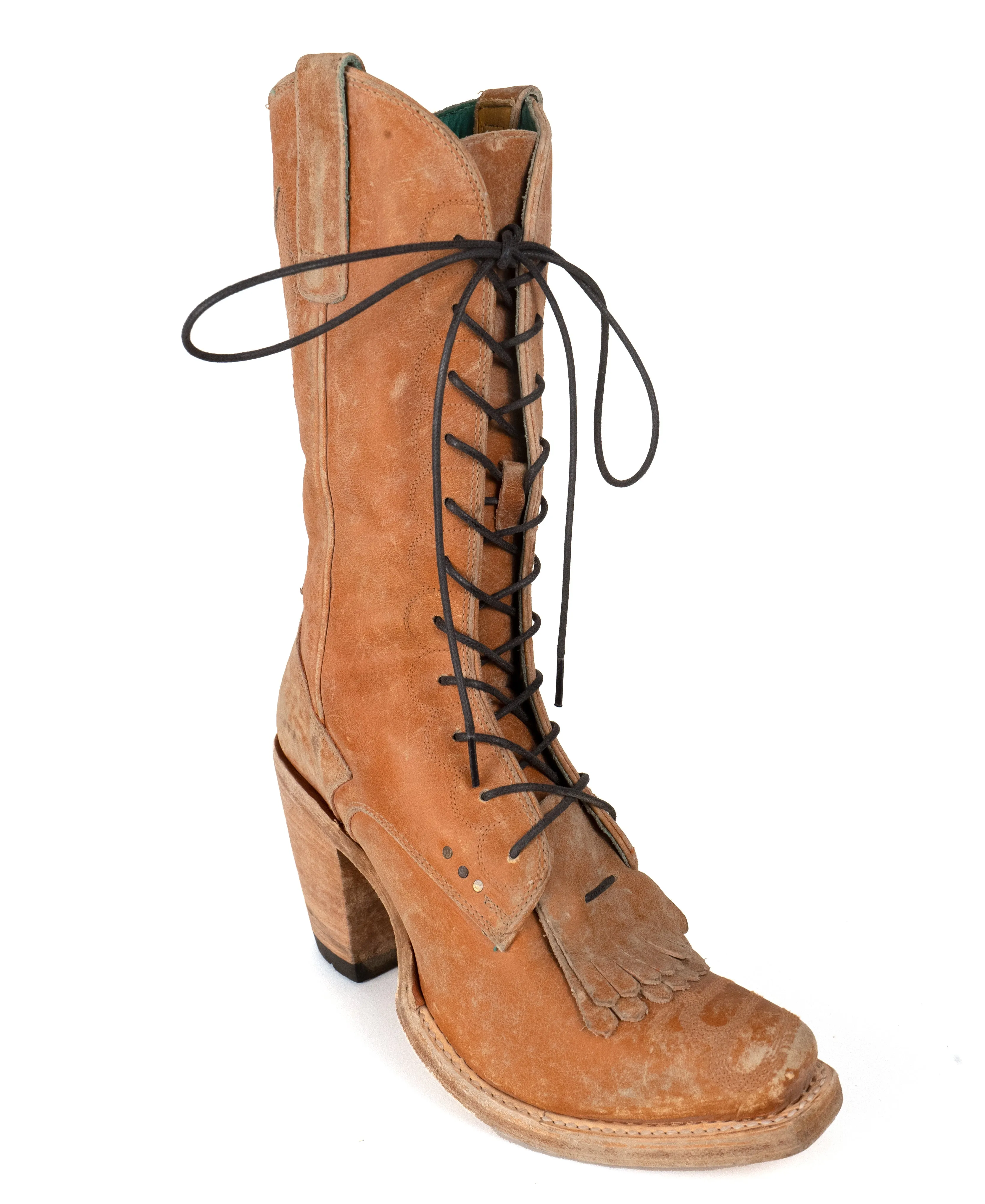 No.2102 CRESCENT lace-up eastern boot pskaufman... x Me _ Oak Playa leather veg tanned leather