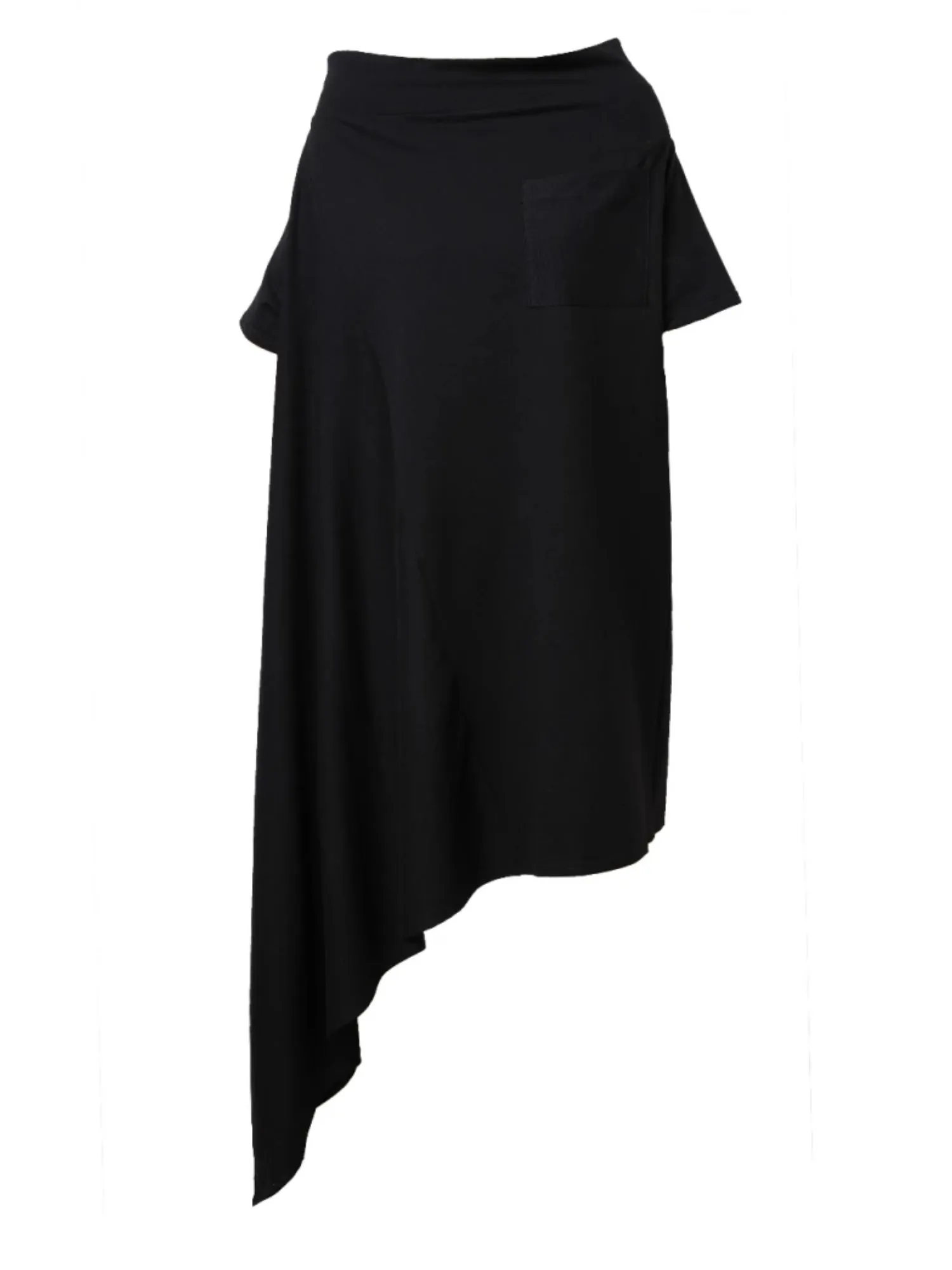 Oversize Open Shoulder Black Dress