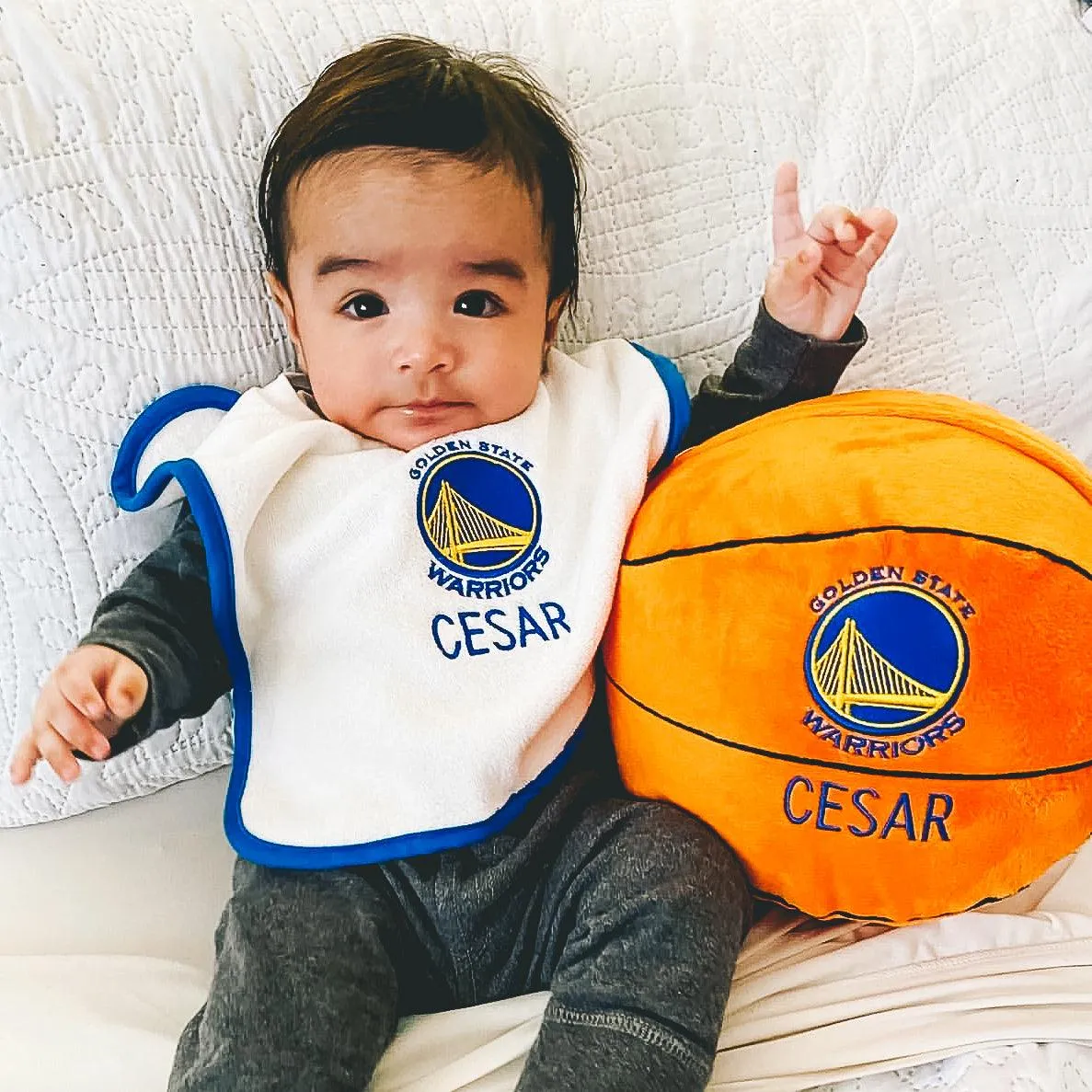 Personalized Golden State Warriors Plush Basketball