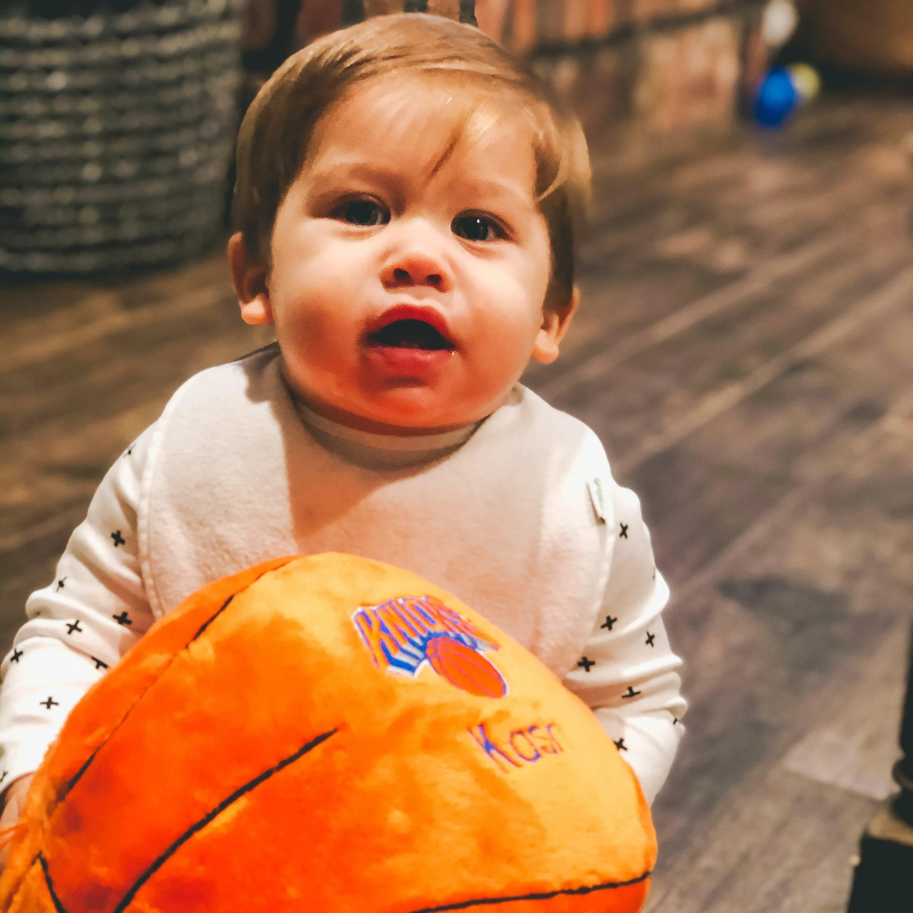 Personalized New York Knicks Plush Basketball