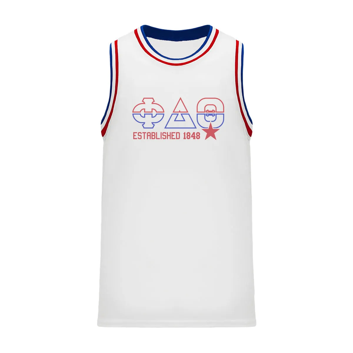 Phi Delt Retro Block Basketball Jersey