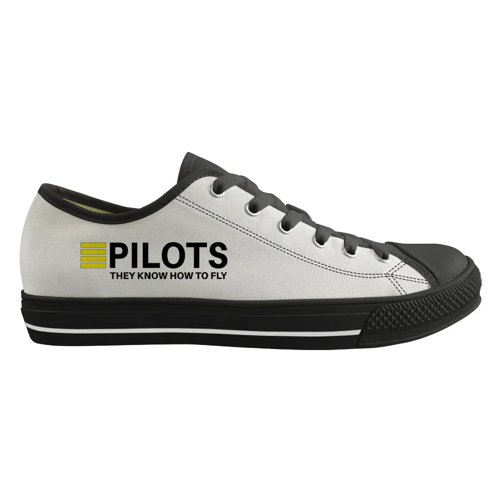 Pilots They Know How To Fly Designed Canvas Shoes (Men)