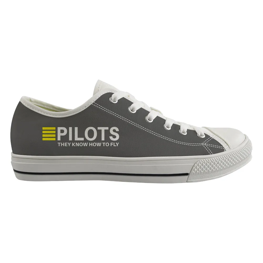 Pilots They Know How To Fly Designed Canvas Shoes (Men)