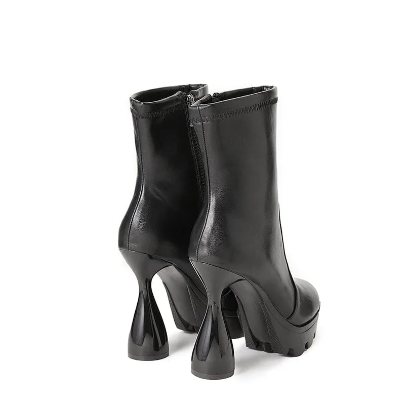 Platform Heeled Booties