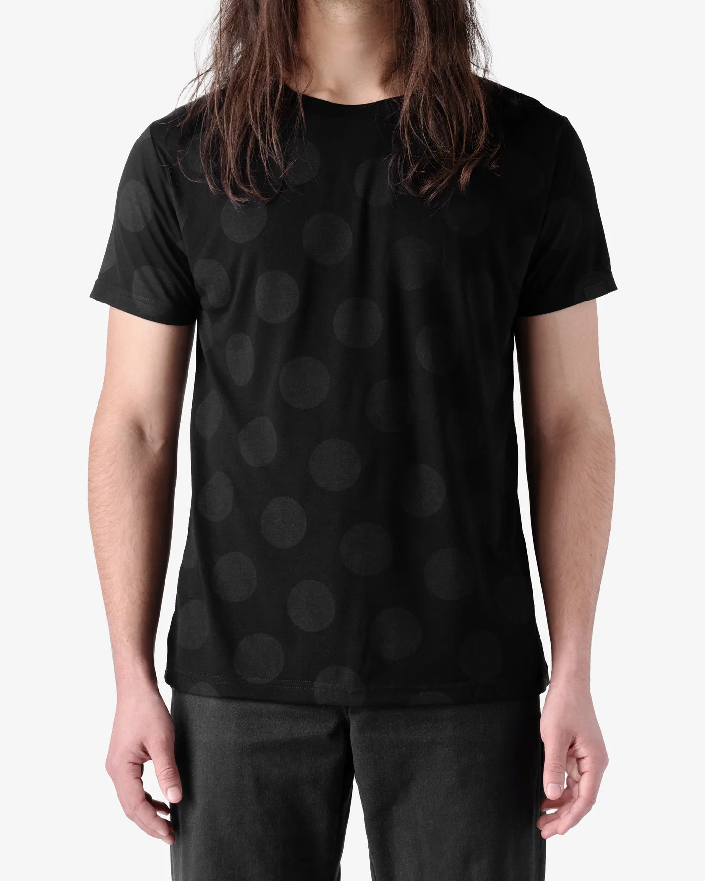 Polka Dot Tee - Black Wolf