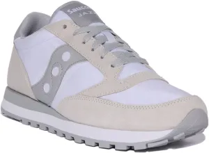 Saucony Jazz Original In White Grey For Men