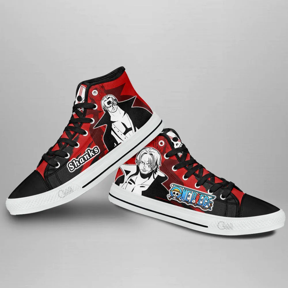 Shanks High Top Shoes OP Custom Anime Sneakers Mix Manga