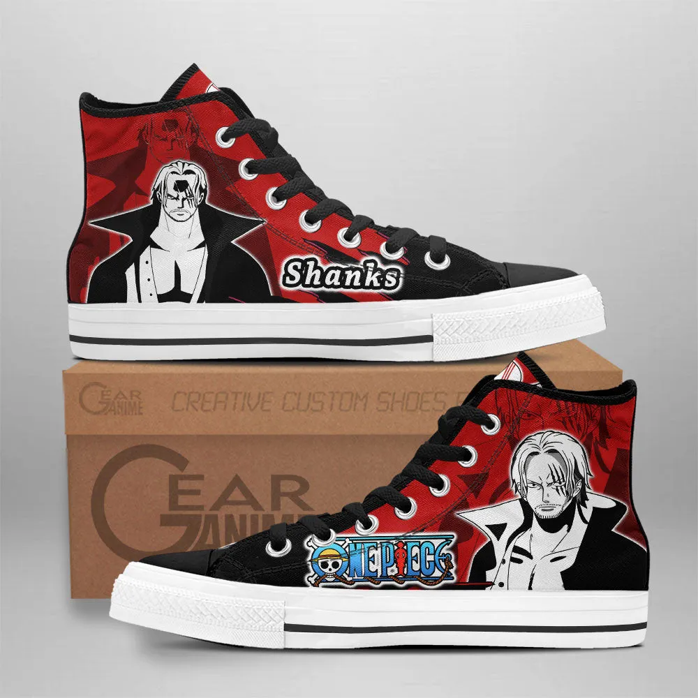 Shanks High Top Shoes OP Custom Anime Sneakers Mix Manga