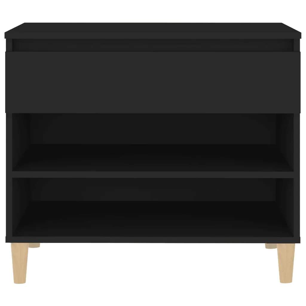 Shoe Cabinet Black 70x36x60 cm Engineered Wood