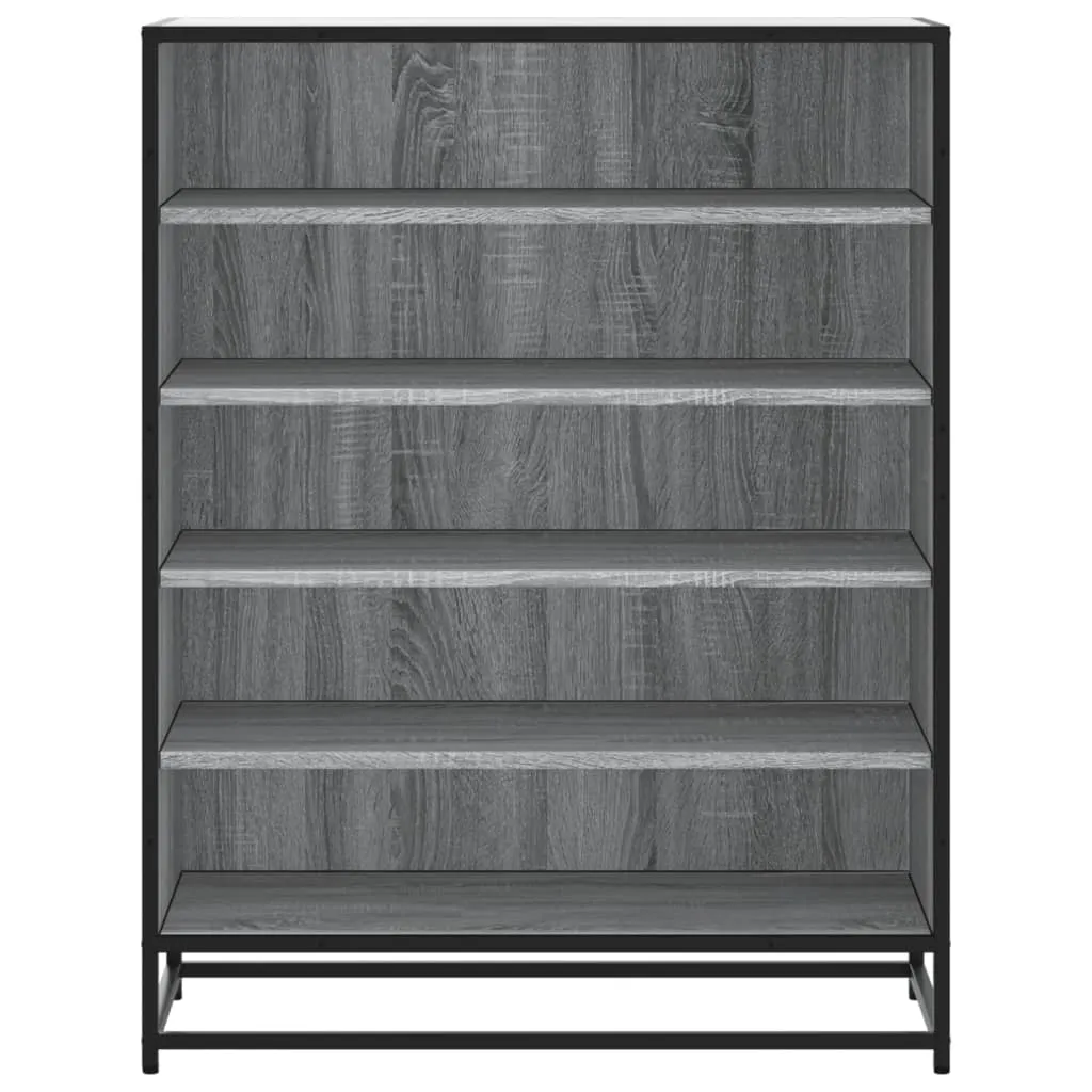 Shoe Cabinet Grey Sonoma 75x38x97.5 cm Engineered Wood and Metal