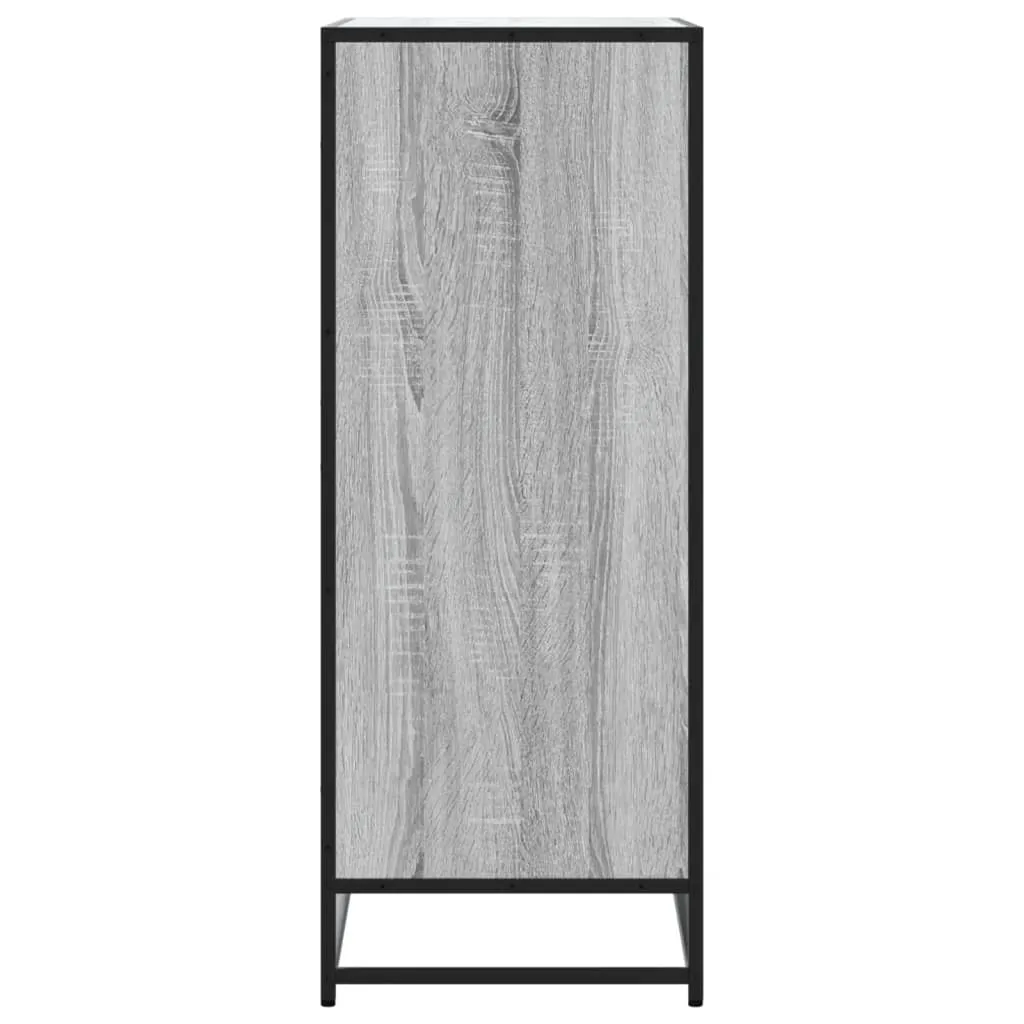 Shoe Cabinet Grey Sonoma 75x38x97.5 cm Engineered Wood and Metal