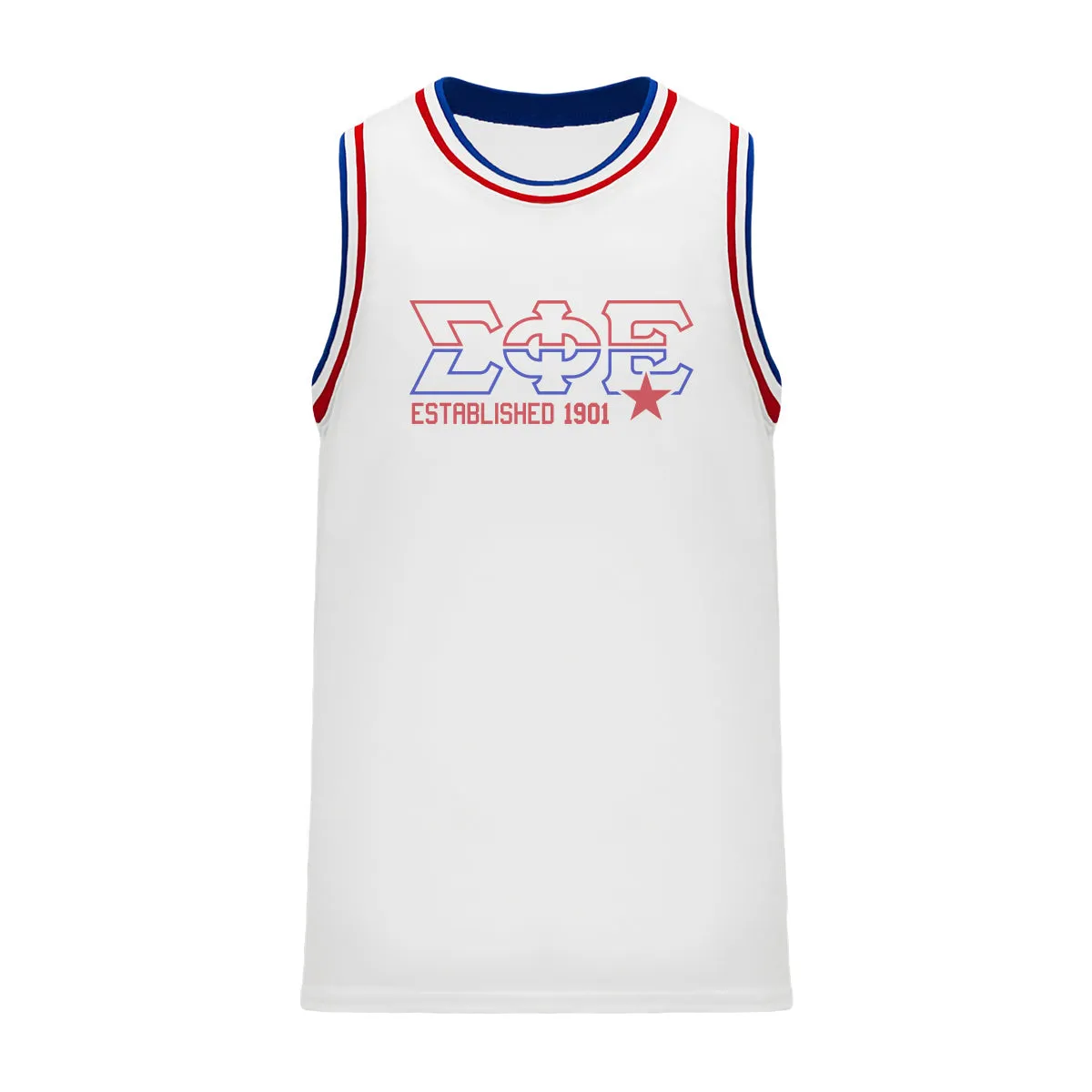 SigEp Retro Block Basketball Jersey