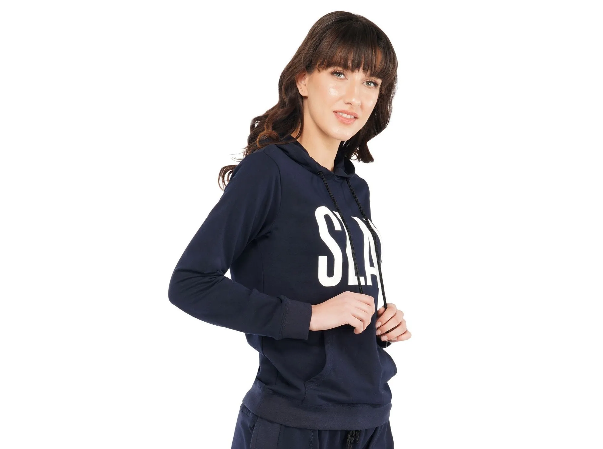 SLAY. Classic Women's Navy Blue Hoodie