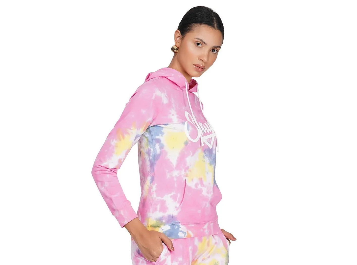 SLAY. Sport Women's Pink Tie Dye Hoodie