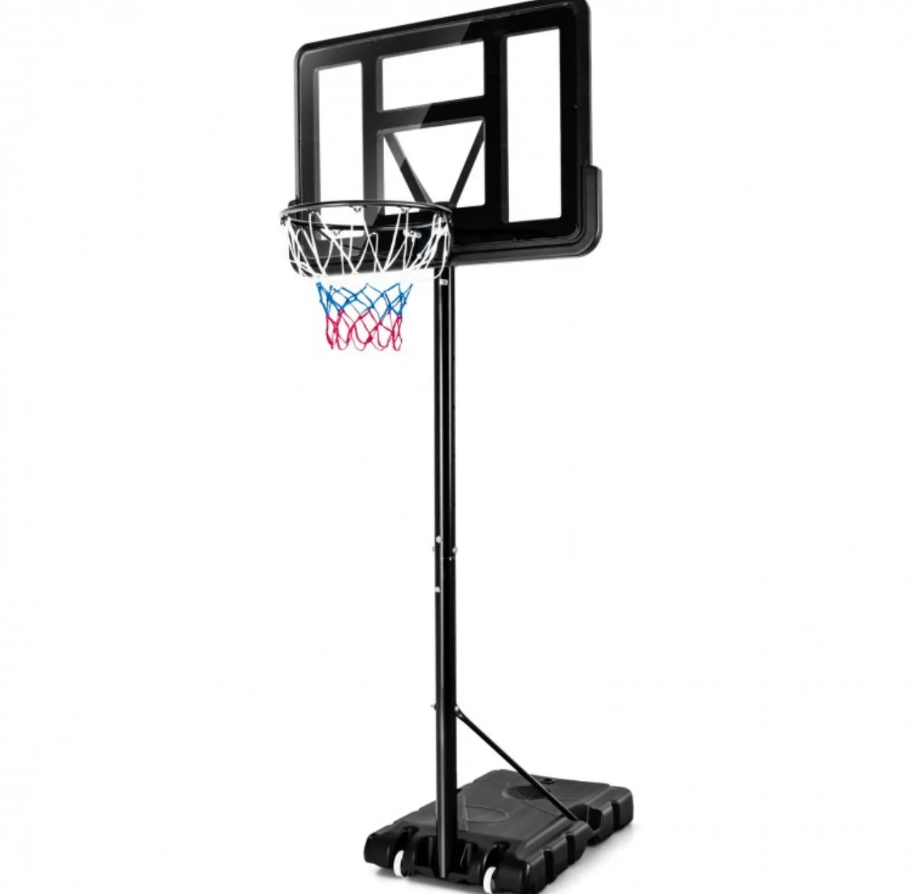 Super Fun Heavy Duty Adjustable Portable Basketball Net Hoop Stand | Shatterproof Backboard | Wheels | 4FT-10FT