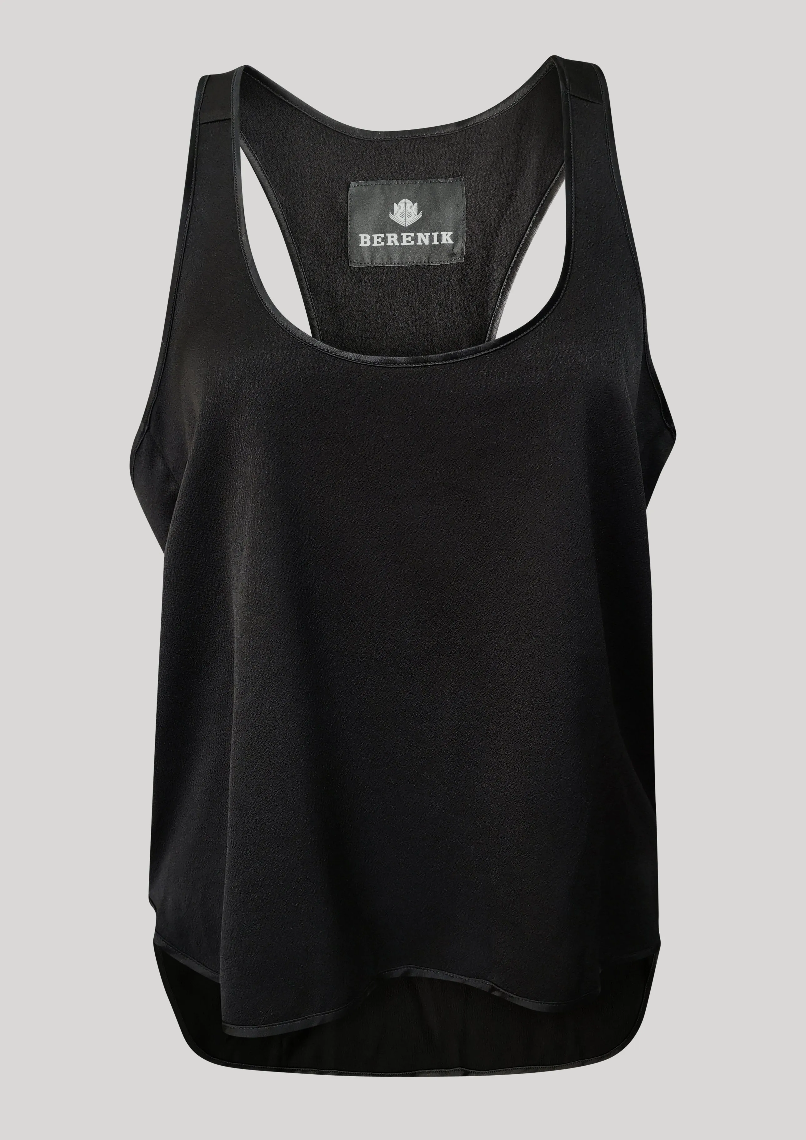 TANK TOP - HEAVY DRAPING black