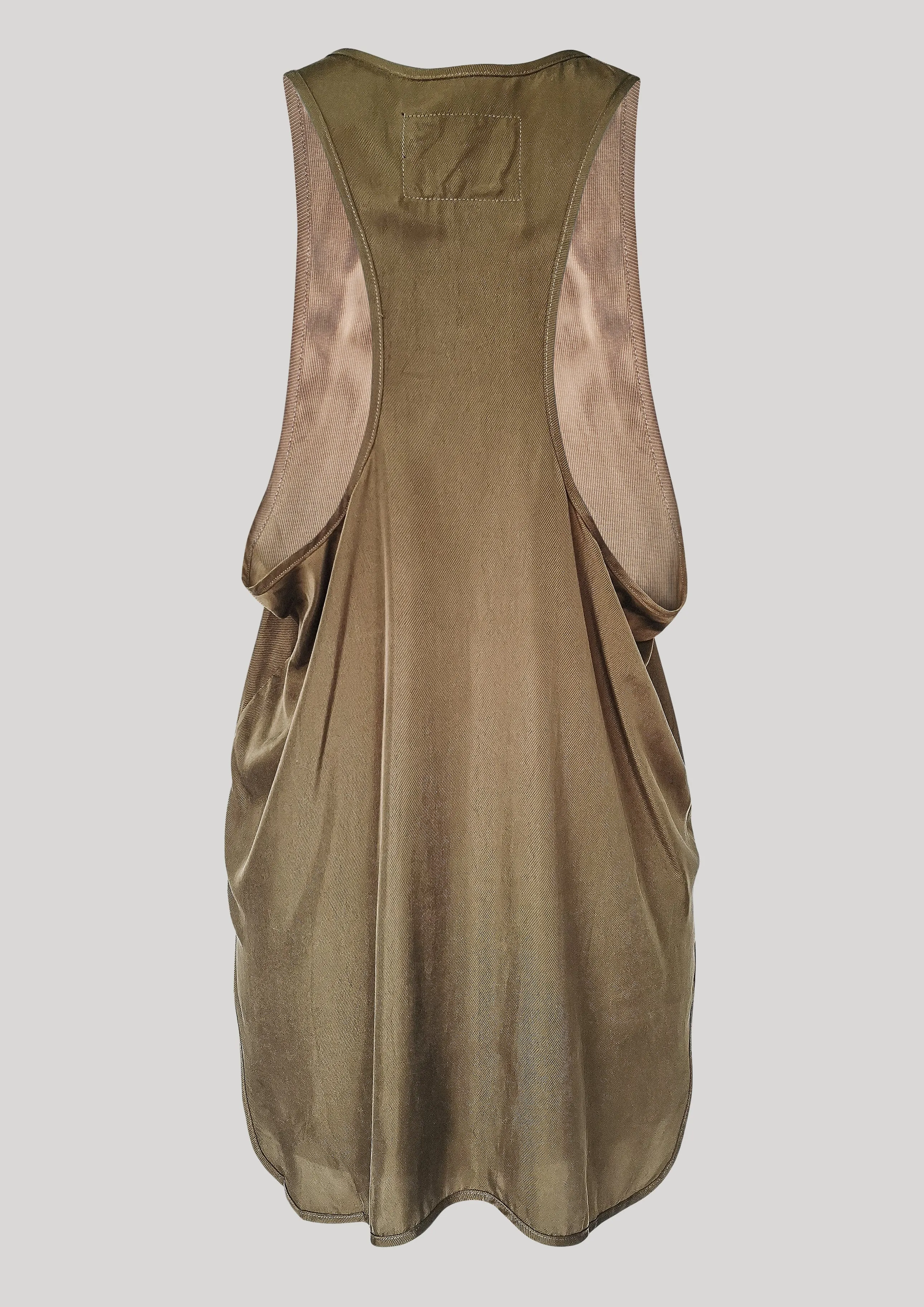 TANK TOP - SILKY CUPRO BIAS khaki