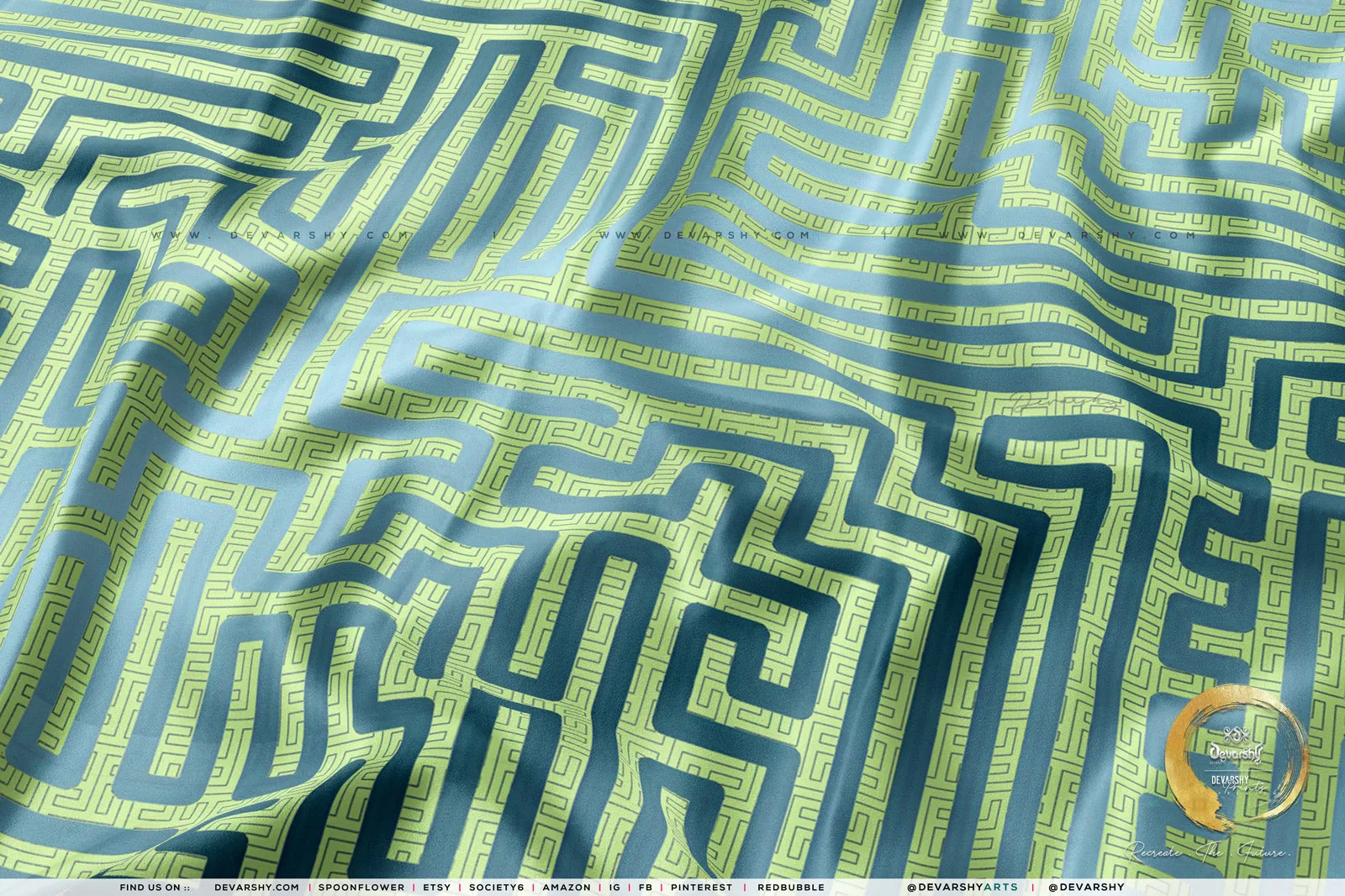 THE MAZE Upholstery Fabric 3meters 4 Colors & 12 Furnishing Fabrics Abstract Striped Fabric by the yard | D20093