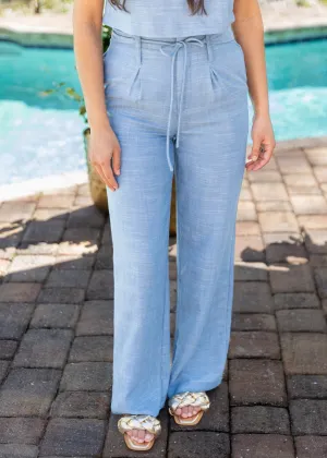 TONI PLEAT FRONT TIE PANTS