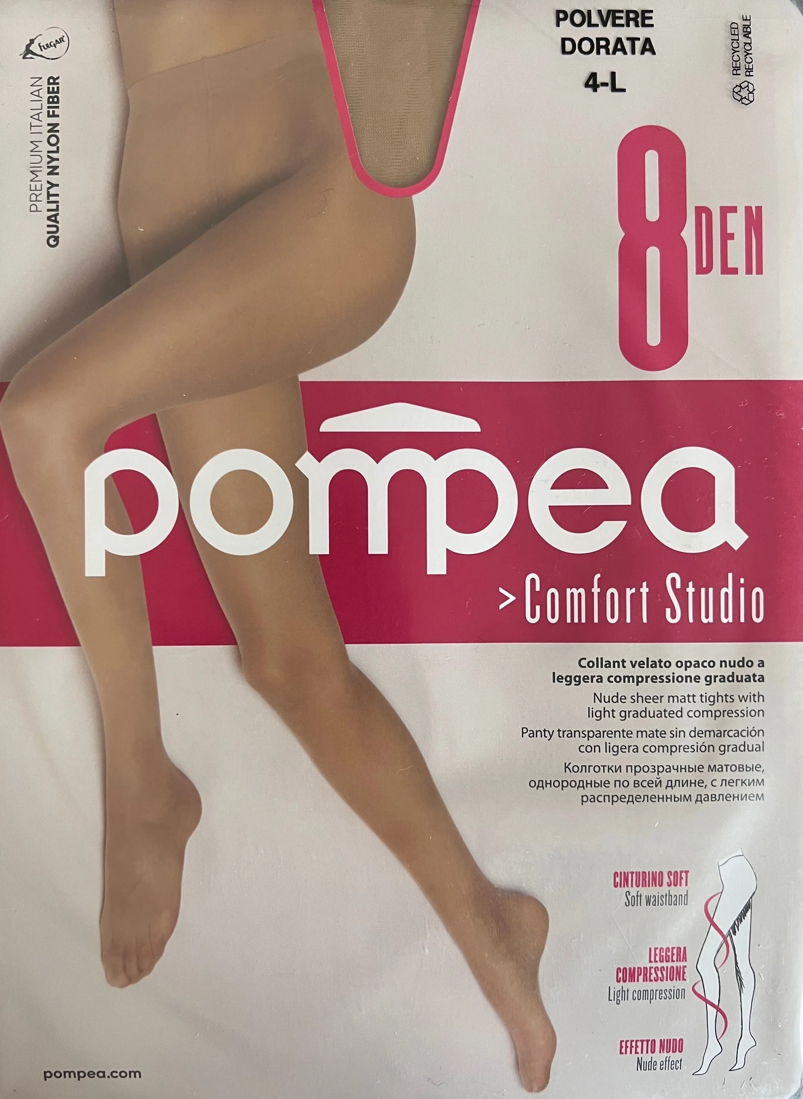 Ultra Sheer Pantyhose - Italian Design - 8 den