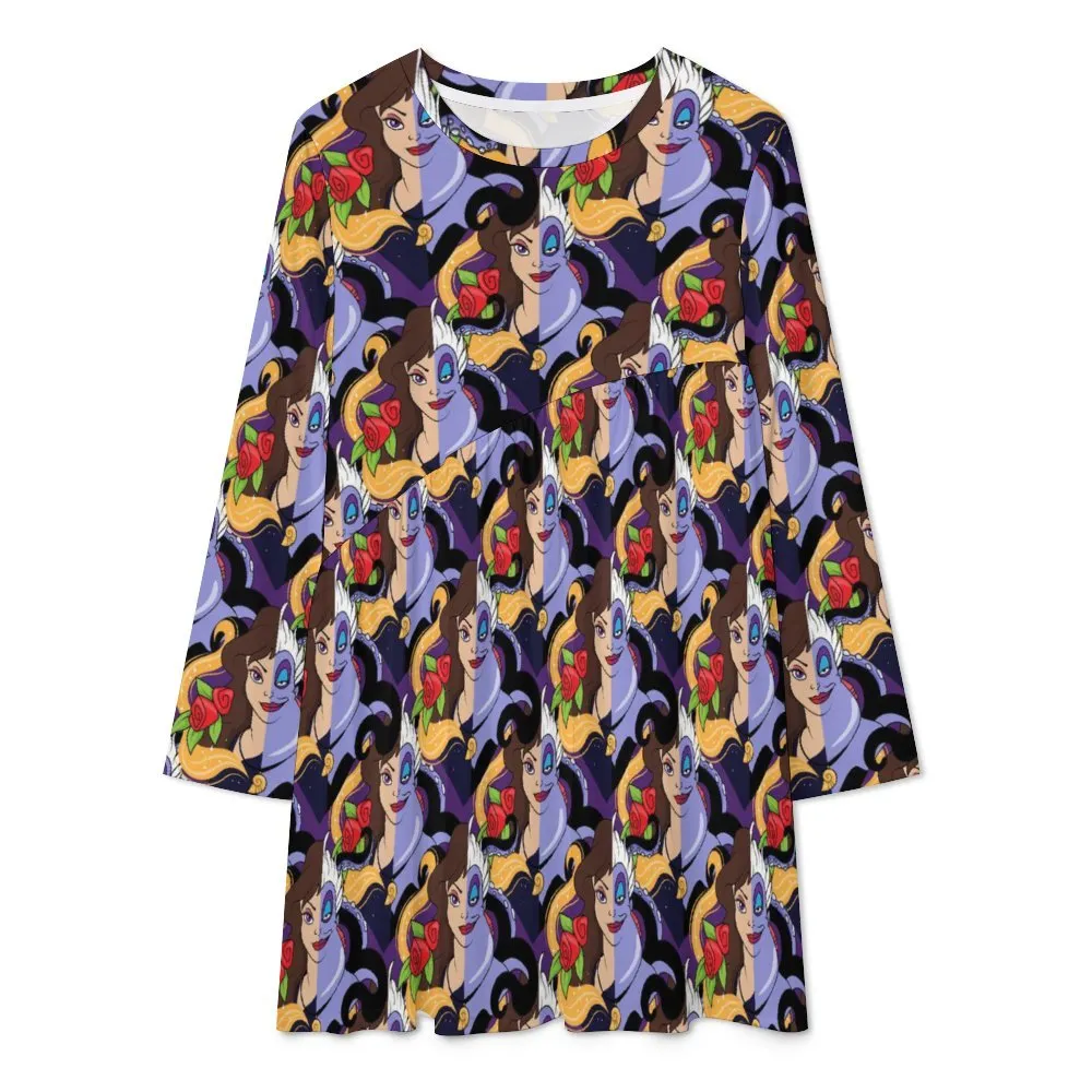 Ursula Long Sleeve Patchwork T-shirt Dress