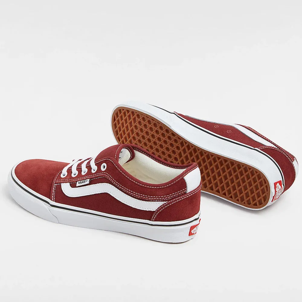 Vans Chukka Low Sidestripe - Burgandy / White