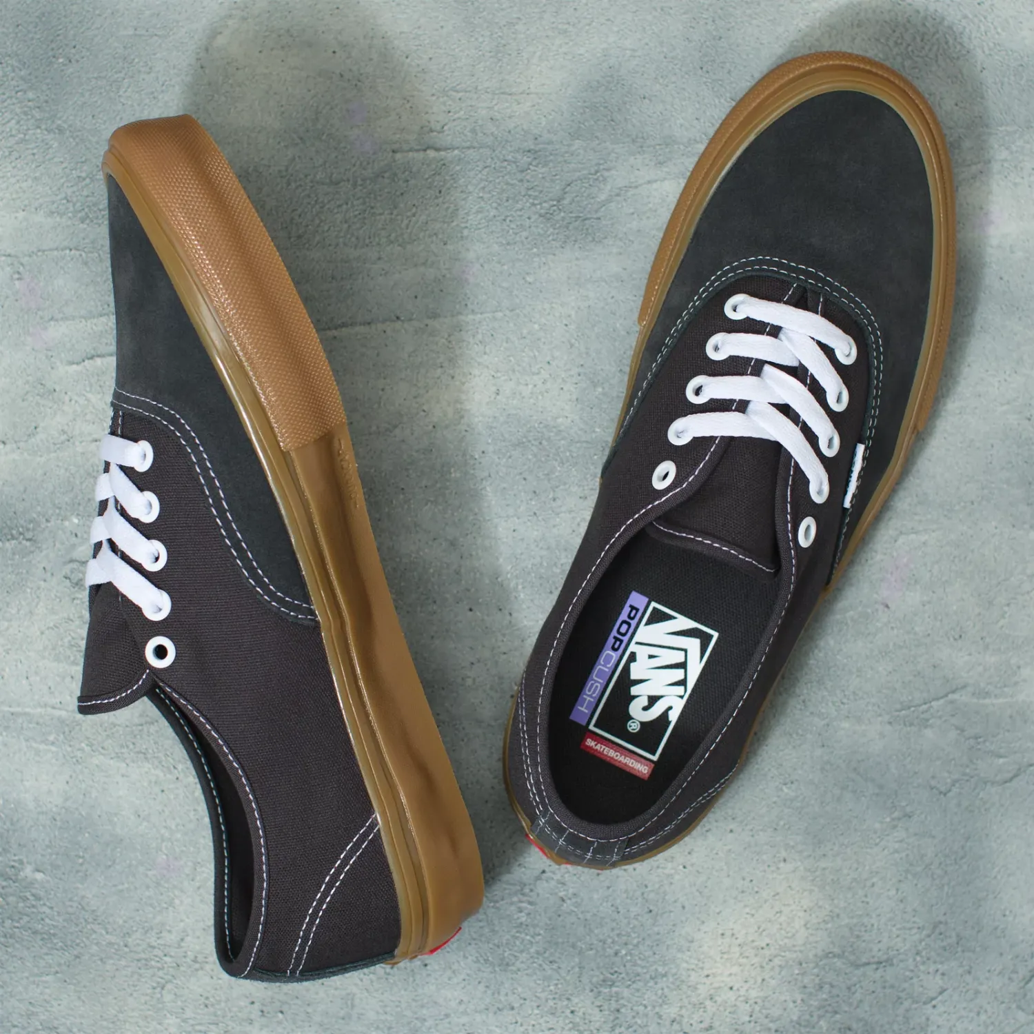 Vans Skate Authentic Raven/Gum Men's Skate Shoes