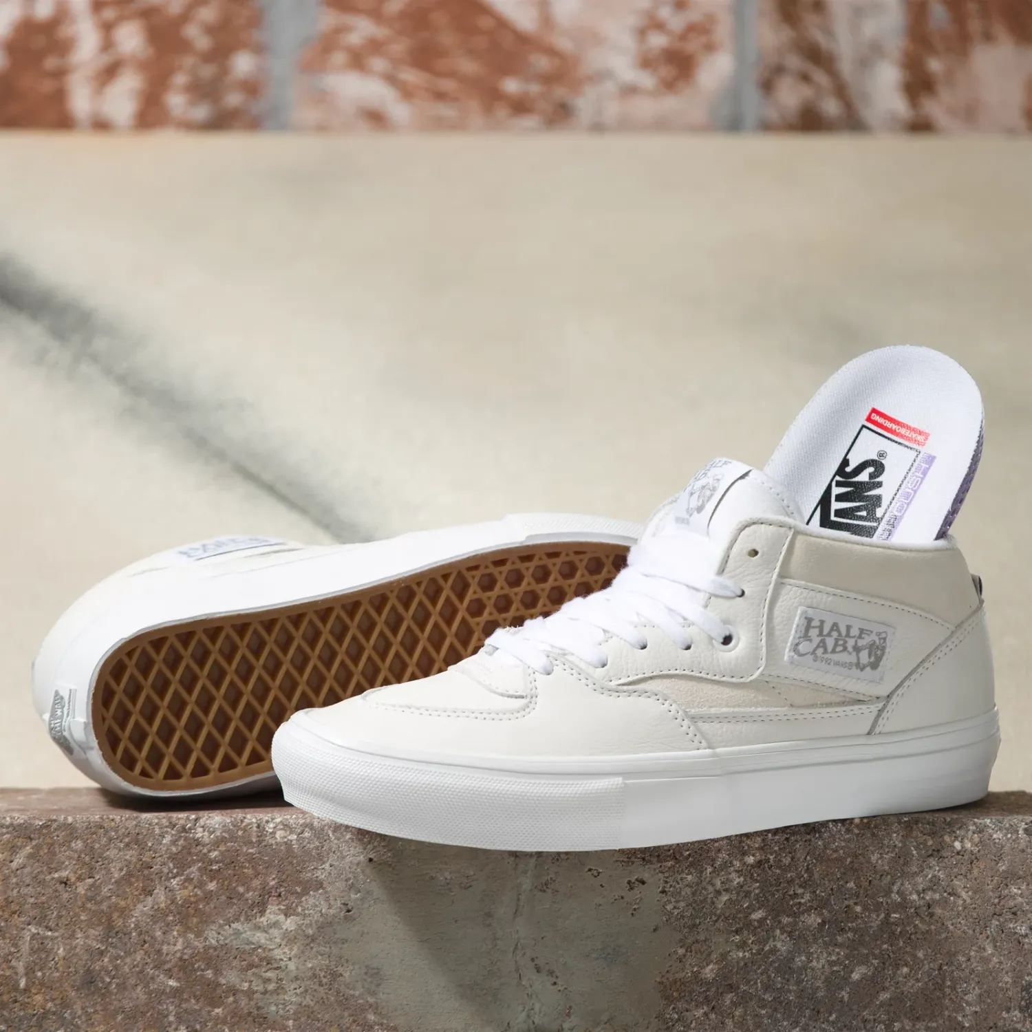 Vans Skate Half Cab Daz White/White Skate Shoes