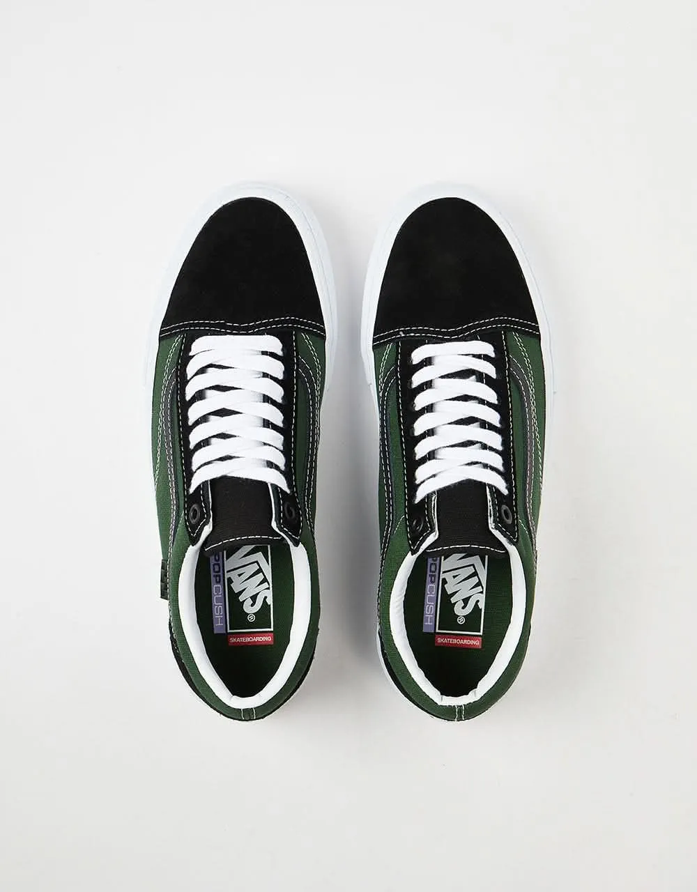 Vans Skate Old Skool Skate Shoes -  Safari Black/Greenery