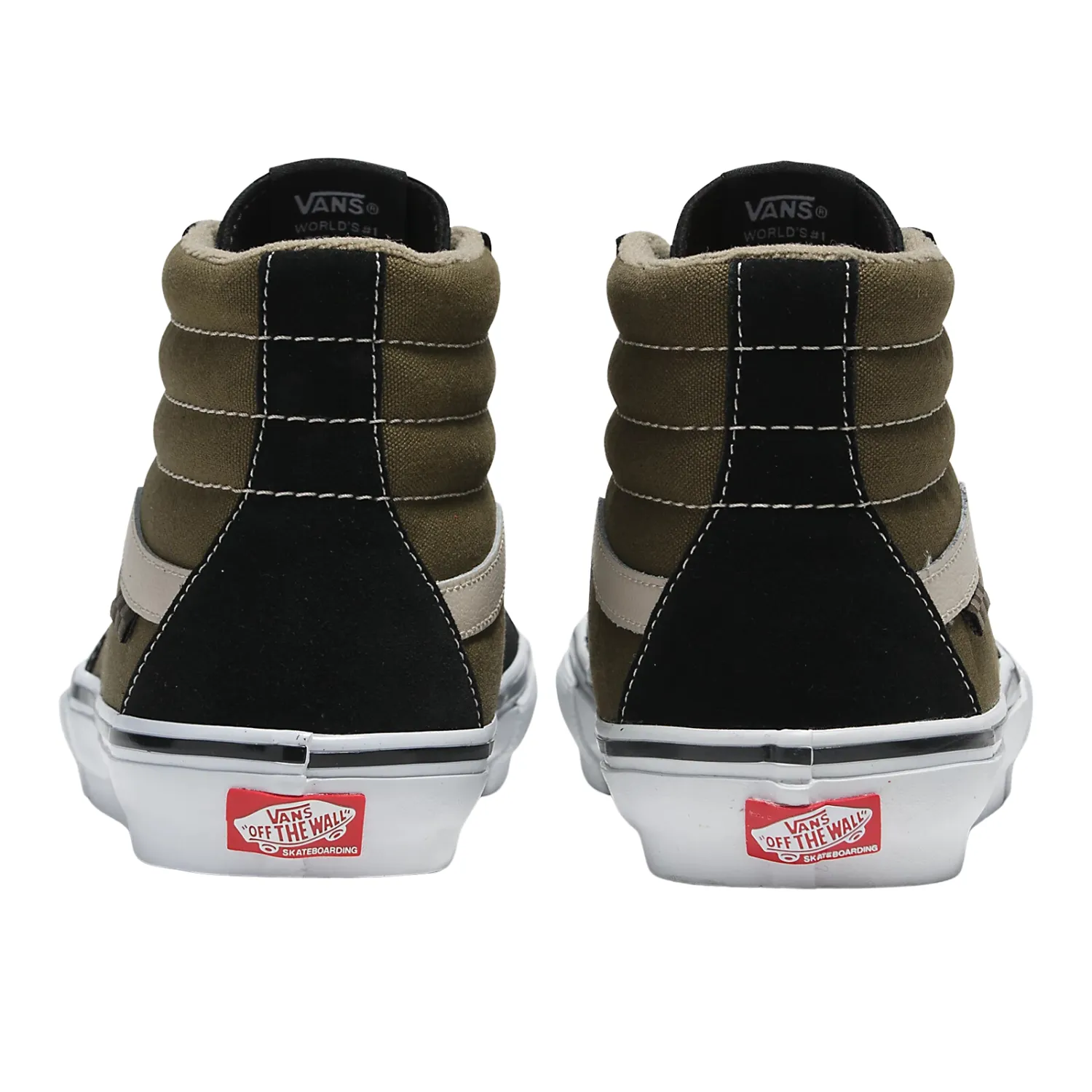 Vans Skate Sk8-Hi Black/Olive - Men's Shoes