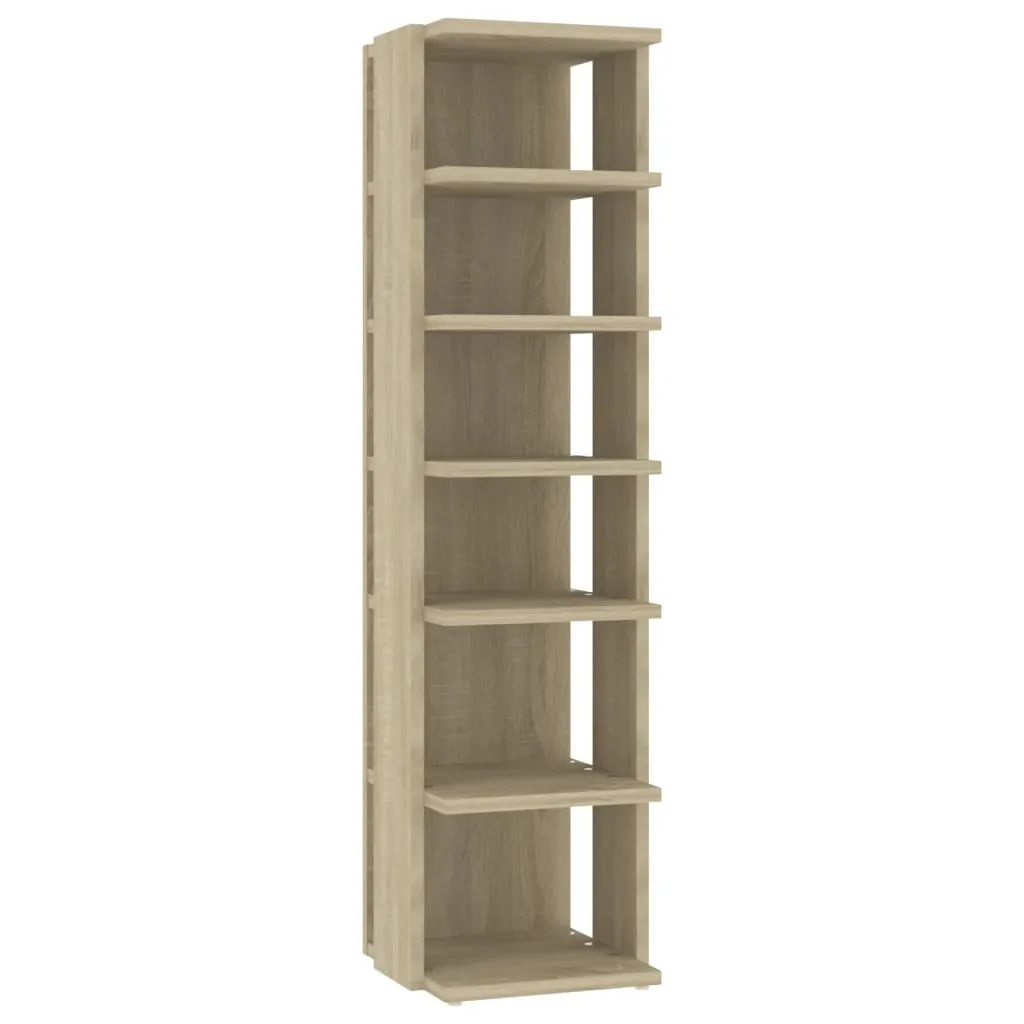 vidaXL Shoe Cabinets 2 pcs Sonoma Oak 27.5x27x102 cm