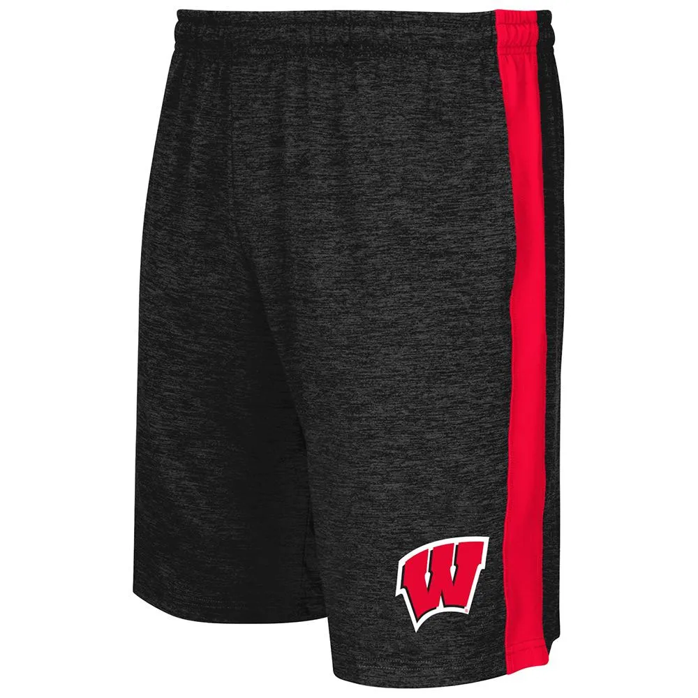 Wisconsin Badgers Colosseum Charcoal Elastic Waistband Workout Basketball Shorts