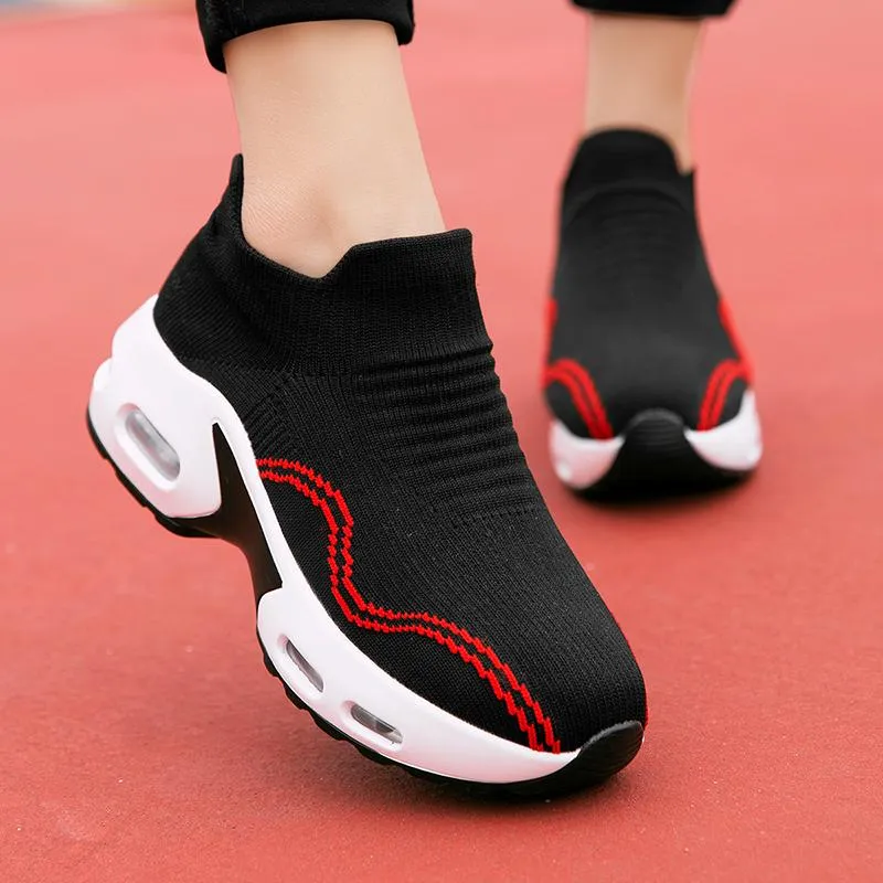 Womens Walking Sneaker Air Cushion Travel Work Shoes