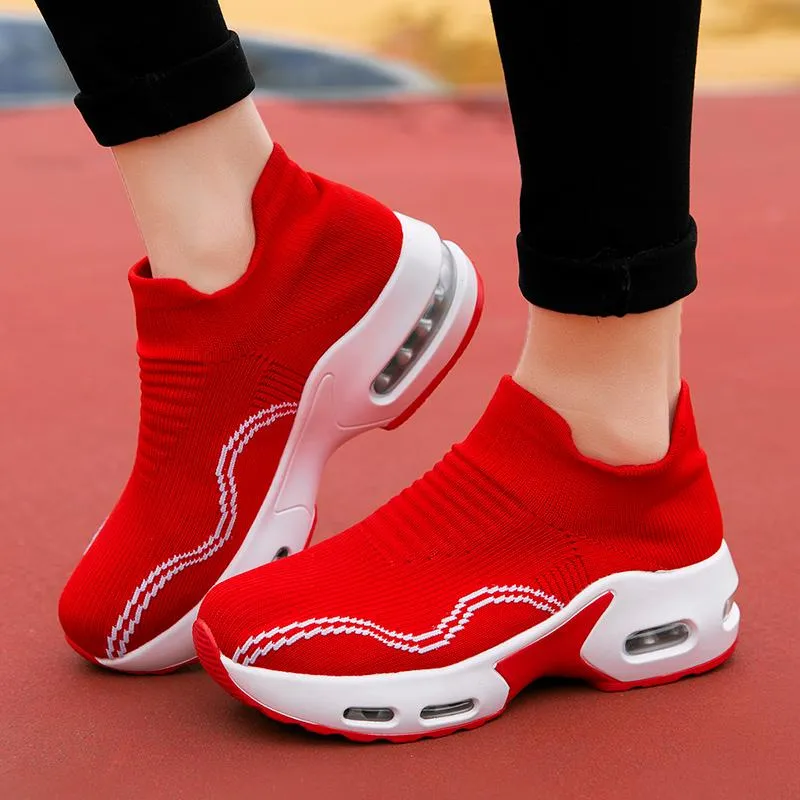 Womens Walking Sneaker Air Cushion Travel Work Shoes