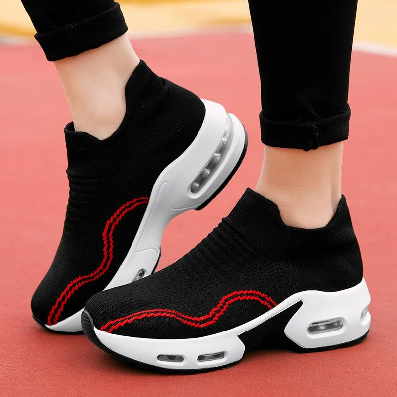 Womens Walking Sneaker Air Cushion Travel Work Shoes