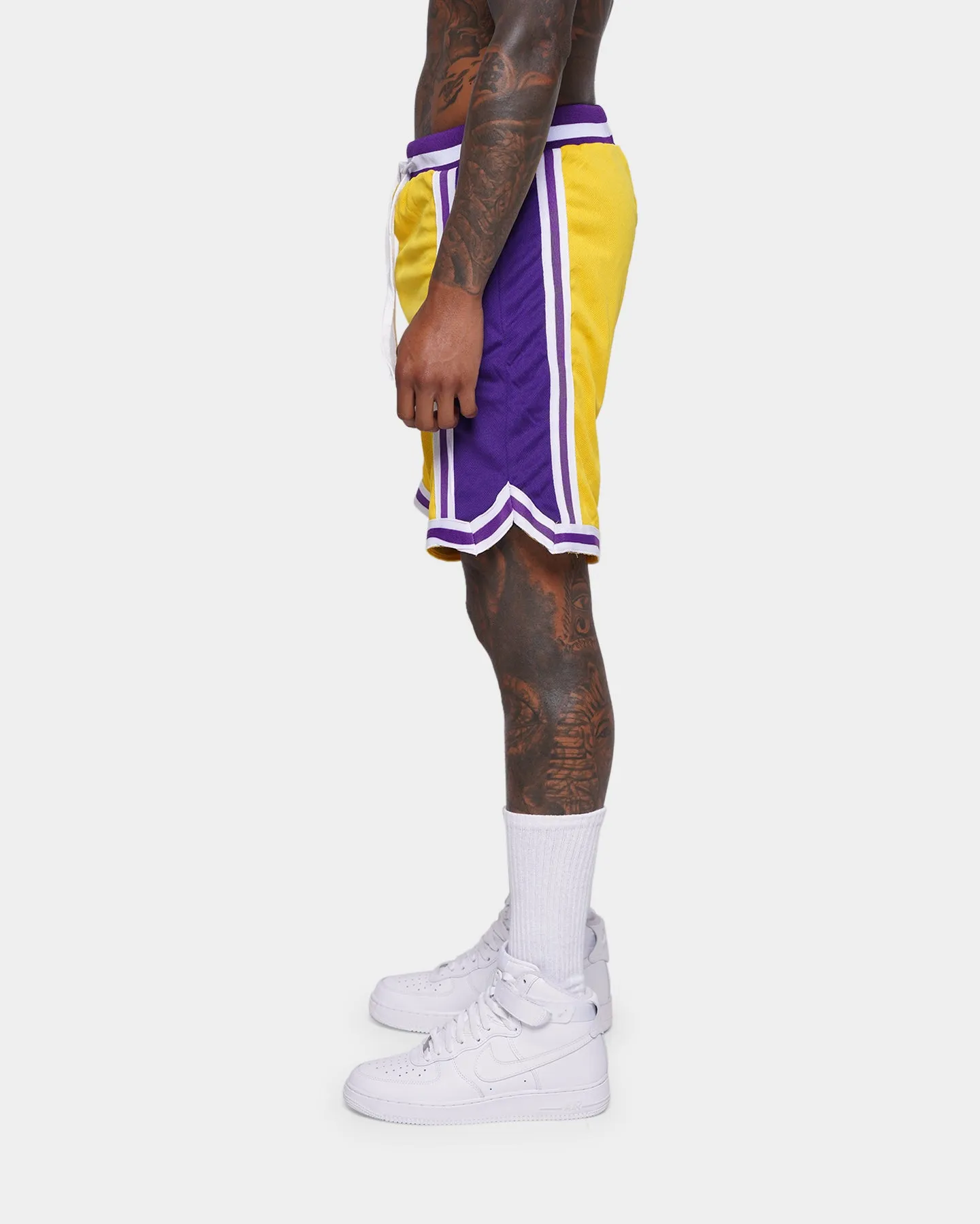 XXIII Alden Mesh Basketball Shorts Yellow/Purple