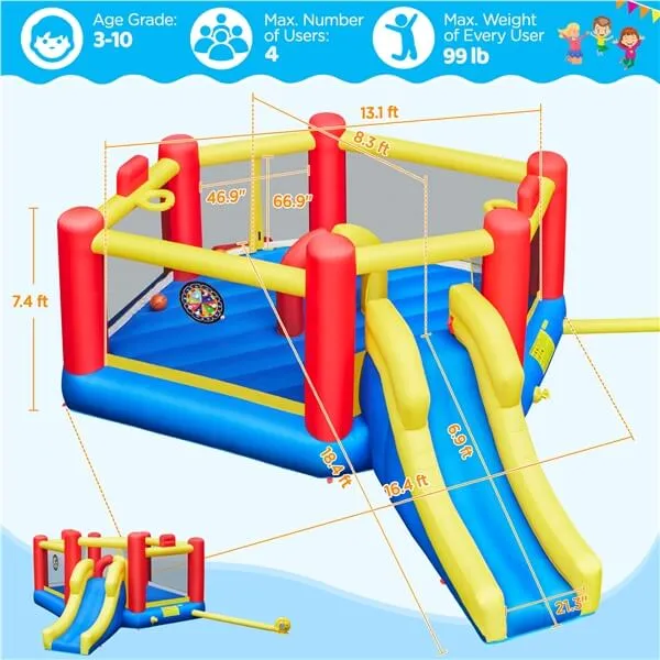 Yaheetech 7-in-1 Oversize Bouncing Area