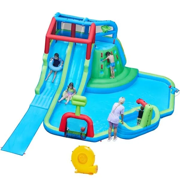 Yaheetech 9-in-1 Extra Long Water Slide Combo