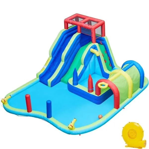 Yaheetech Double Lane Water Slide Combo