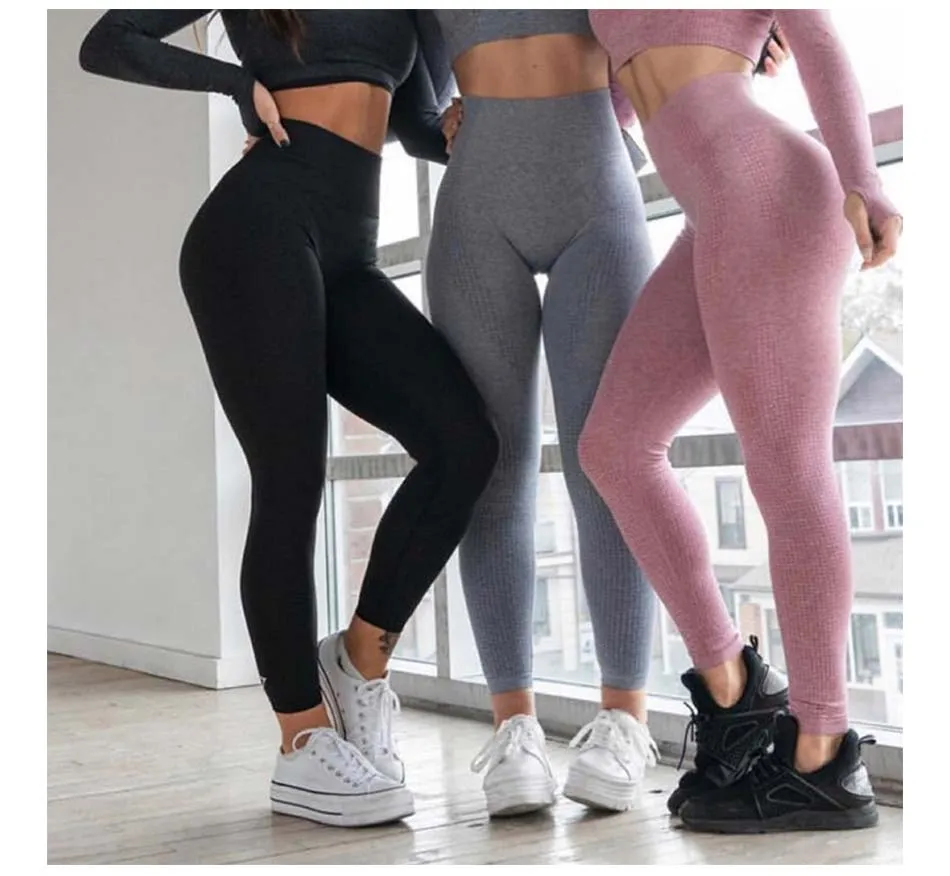 Yoga Set Workout Sportswear Gym Clothing Fitness Leggings Tops For Women